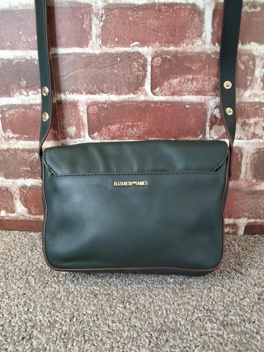 Elizabeth and James Scott Convertible Crossbody Bag Olive Green Leather Shoulder